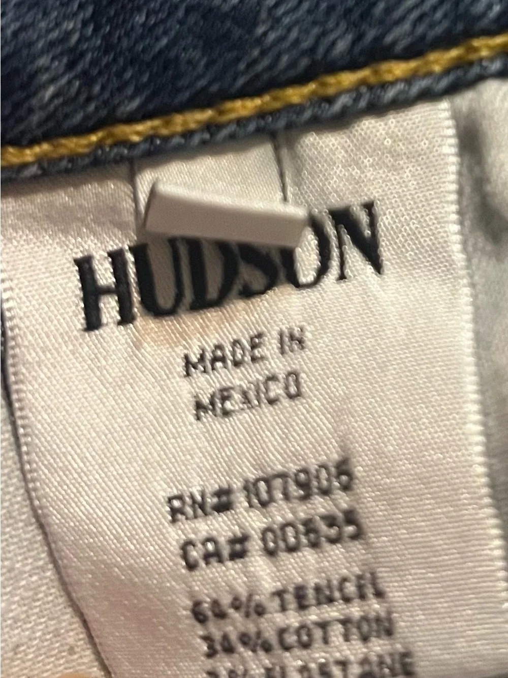 HUDSON Cuffed Denim Shorts with Flap Pockets Blue 28